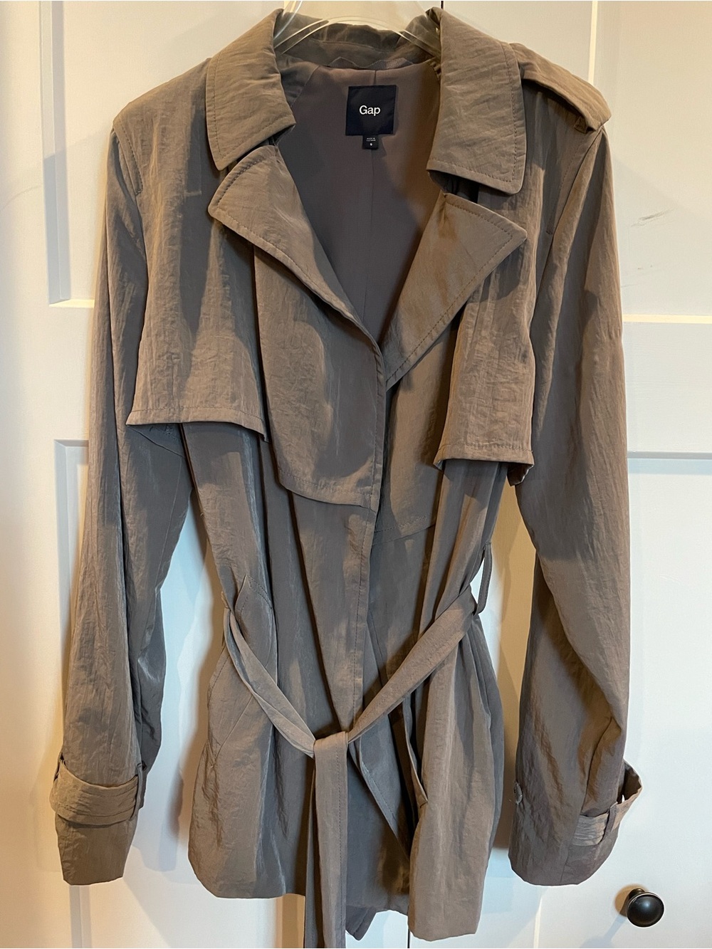 GAP Lightweight Taupe Belted Trench Coat
